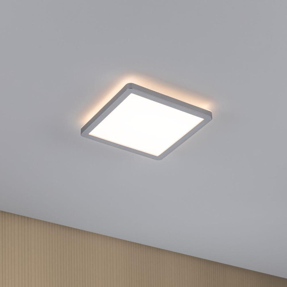 LED Deckenleuchte Atria Shine in Chrom-matt 11,2W 900lm 3000K quadratisch