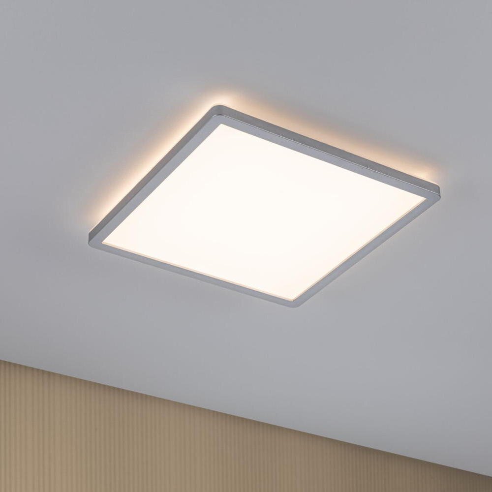 LED Deckenleuchte Atria Shine in Chrom-matt 16W 1600lm 3000K quadratisch