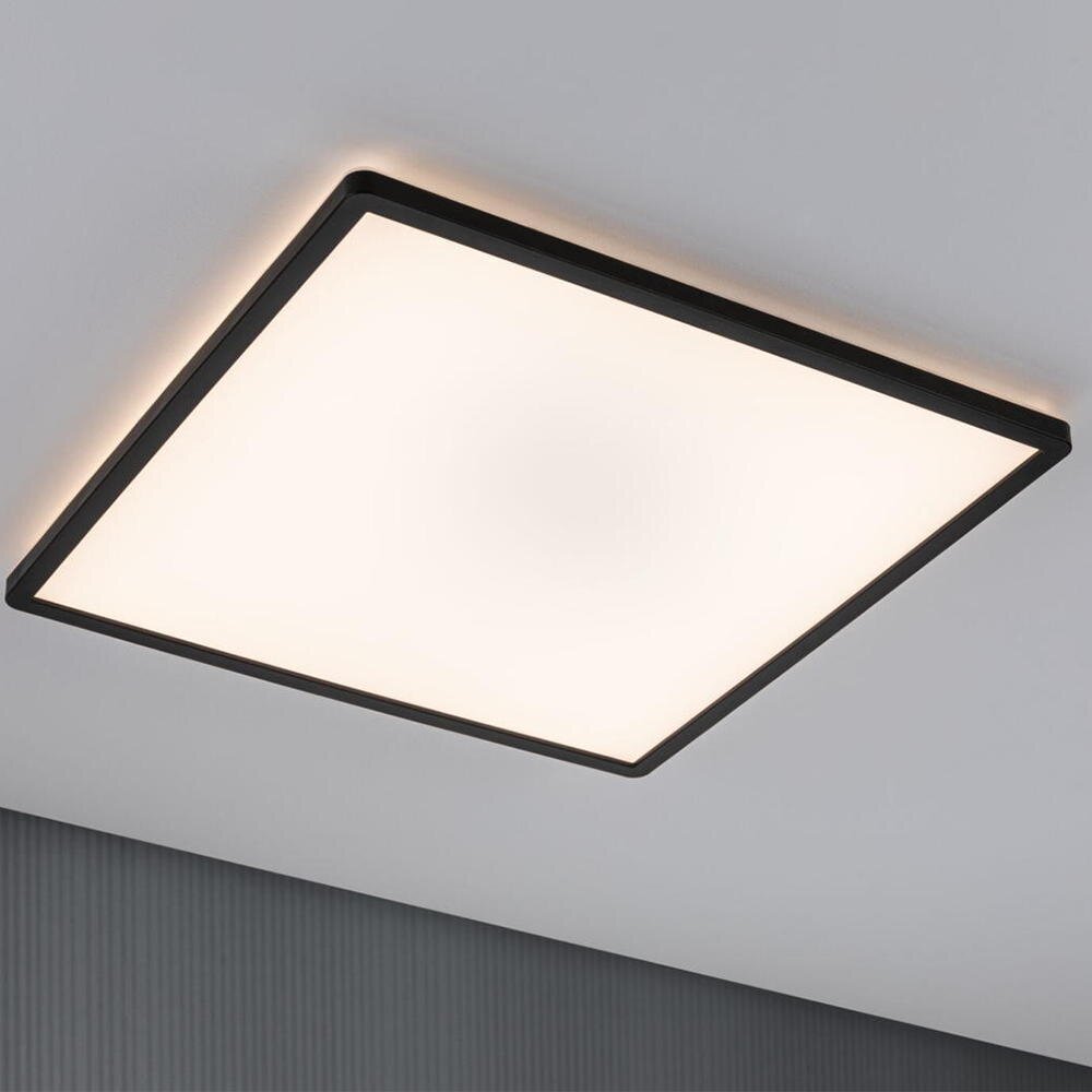 LED Deckenleuchte Atria Shine in Schwarz 22W 2200lm 3000K quadratisch