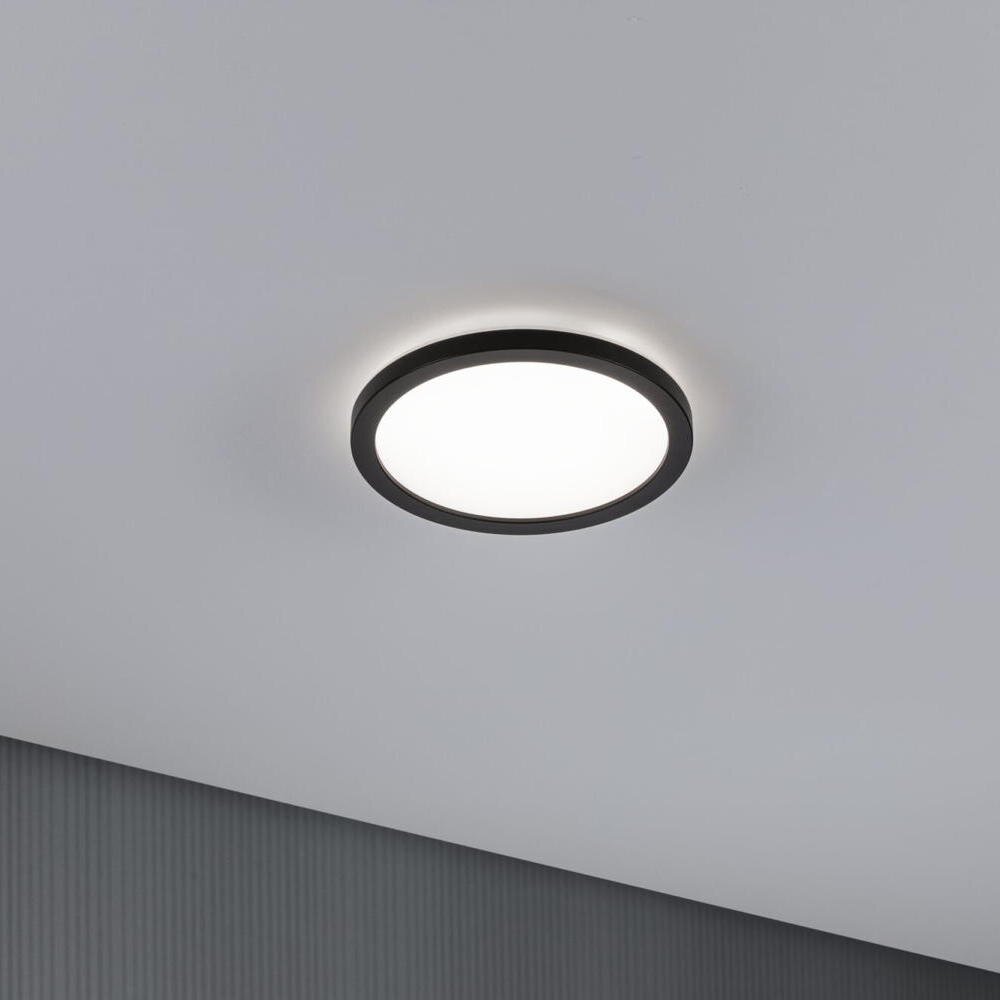 Paulmann Atria Shine Deckenlampe & Deckenbeleuchtung, Deckenlampe & Deckenlicht Wohnzimmer Schlafzimmer Flur LED modern Schwarz Kunststoff 1-flammig