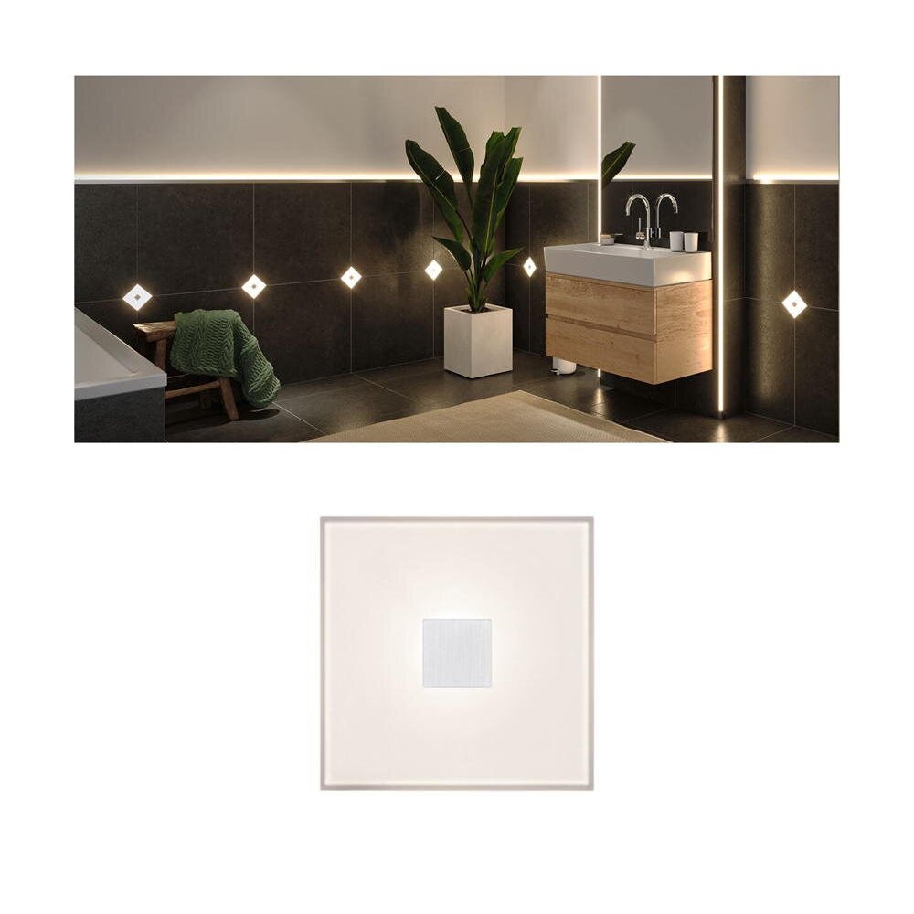 Paulmann Square Badezimmer LED IP44 dekorativ Weiß Kunststoff 1-flammig