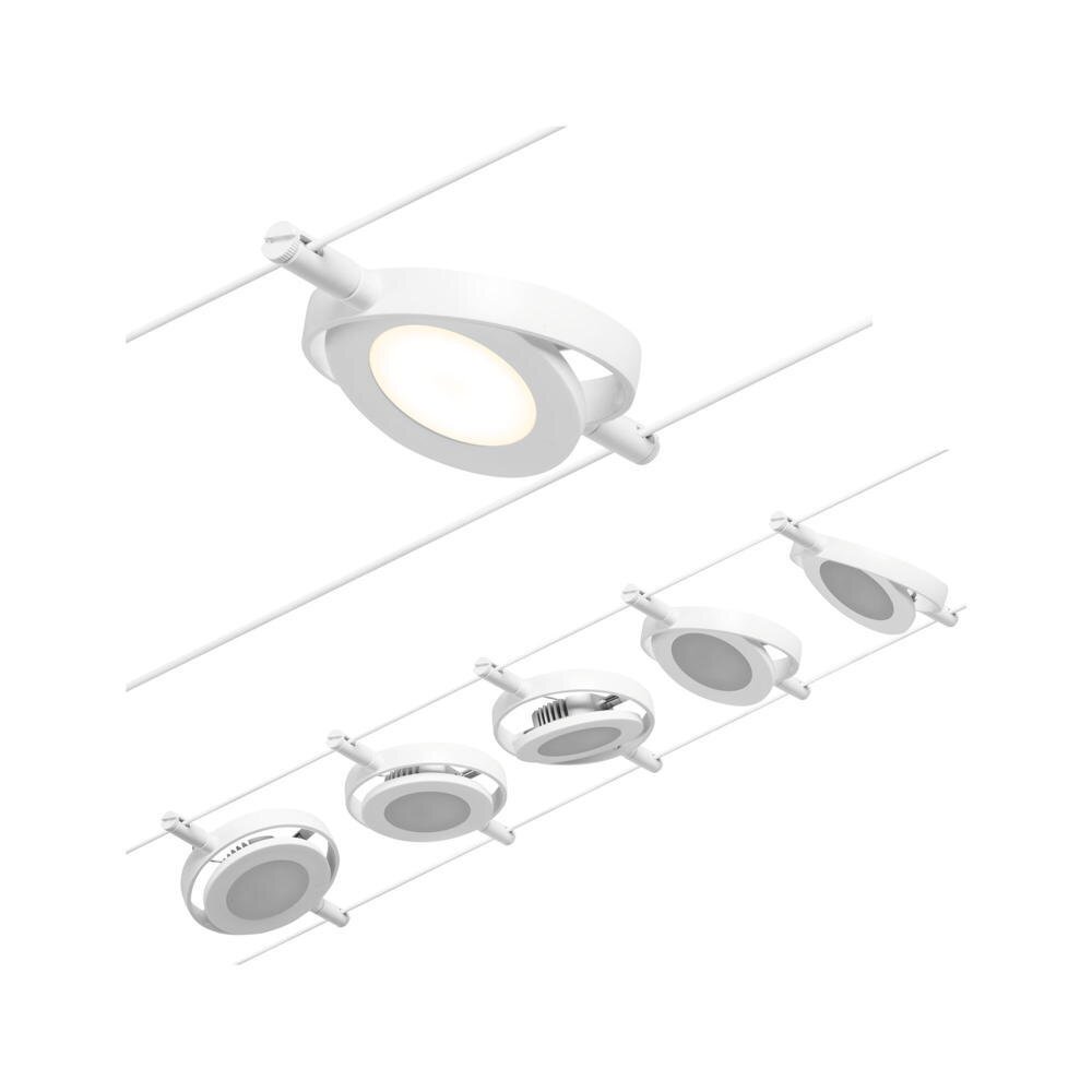 LED Seilsystem Basisset Roundmac in Weiß und Chrom 5x 4,5W 1400lm günstig online kaufen