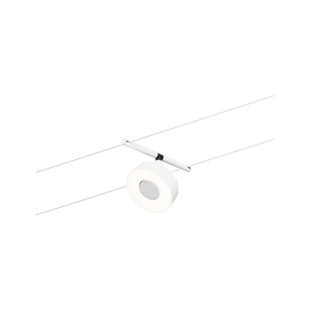 Paulmann Circle Seilsysteme Wohnzimmer Flur LED schlicht Weiß-matt Chrom Kunststoff 1-flammig