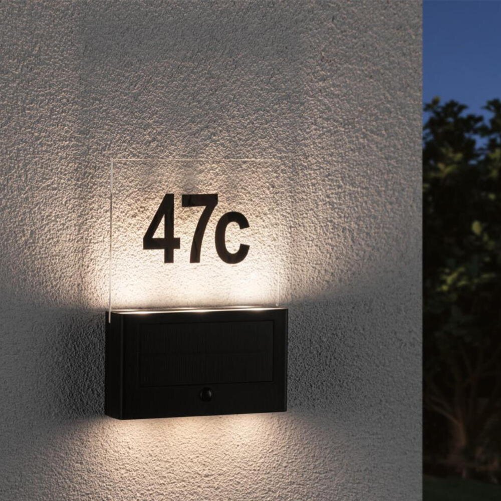 LED Solar Hausnummernleuchte Neda in Anthrazit 2x0,5W 20lm IP44 mit Dämmeru günstig online kaufen