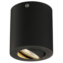 Downlight Decken-Aufbauleuchte Triledo in schwarz, rund,...