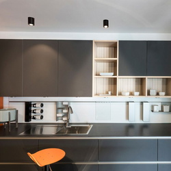 Downlight Decken-Aufbauleuchte Triledo in schwarz, rund,...