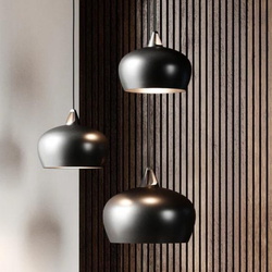 Designer Pendelleuchte Belly, schwarz, E27, 460 mm, by...