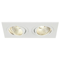 Zweiflammiger LED-Einbaustrahler New Tria, weiß,...