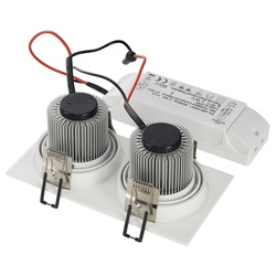 Zweiflammiger LED-Einbaustrahler New Tria, weiß,...