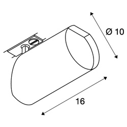 LED Spot für 1Phasen-Stromschiene Bilas, schwarz,...
