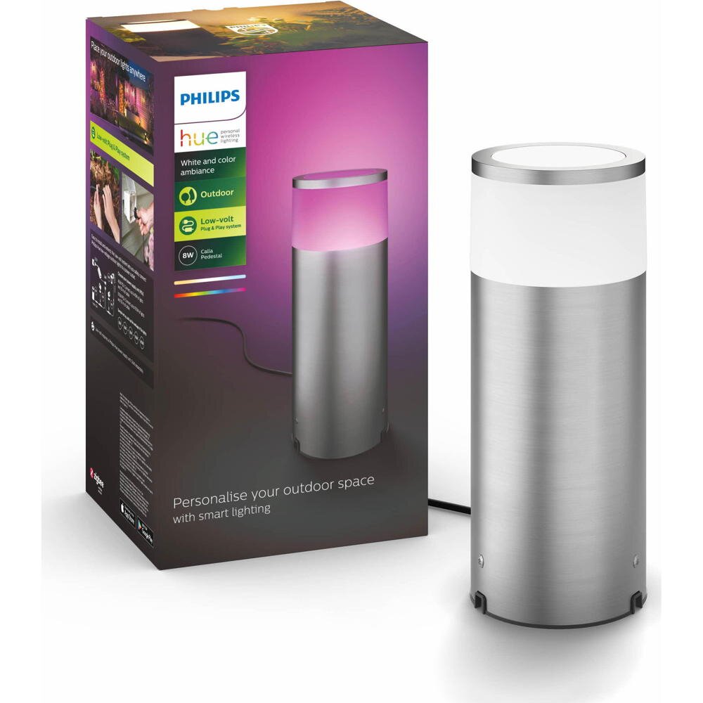 Philips Hue LED Wegeleuchte Calla White & Color Ambiance in Anthrazit 8W 350lm IP65