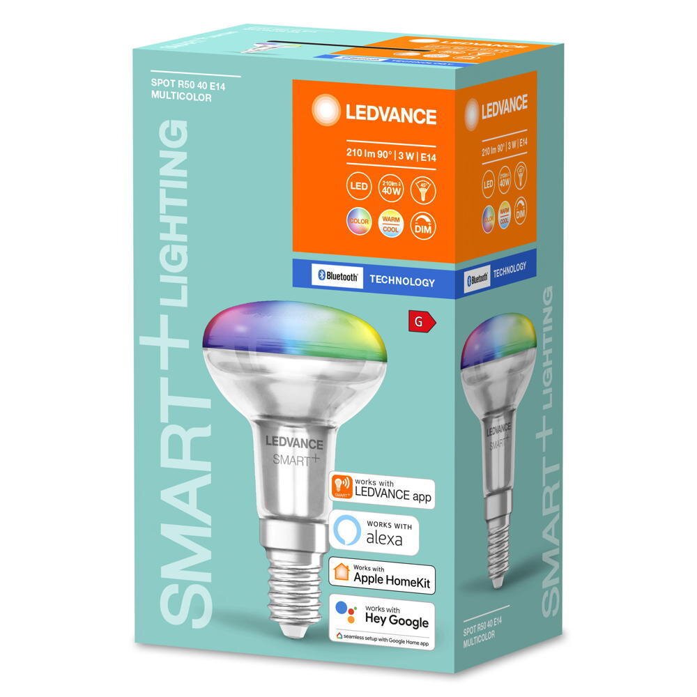 SMART+ Bluetooth LED Leuchtmittel E14 Reflektor-R50 40W 210lm RGBW günstig online kaufen