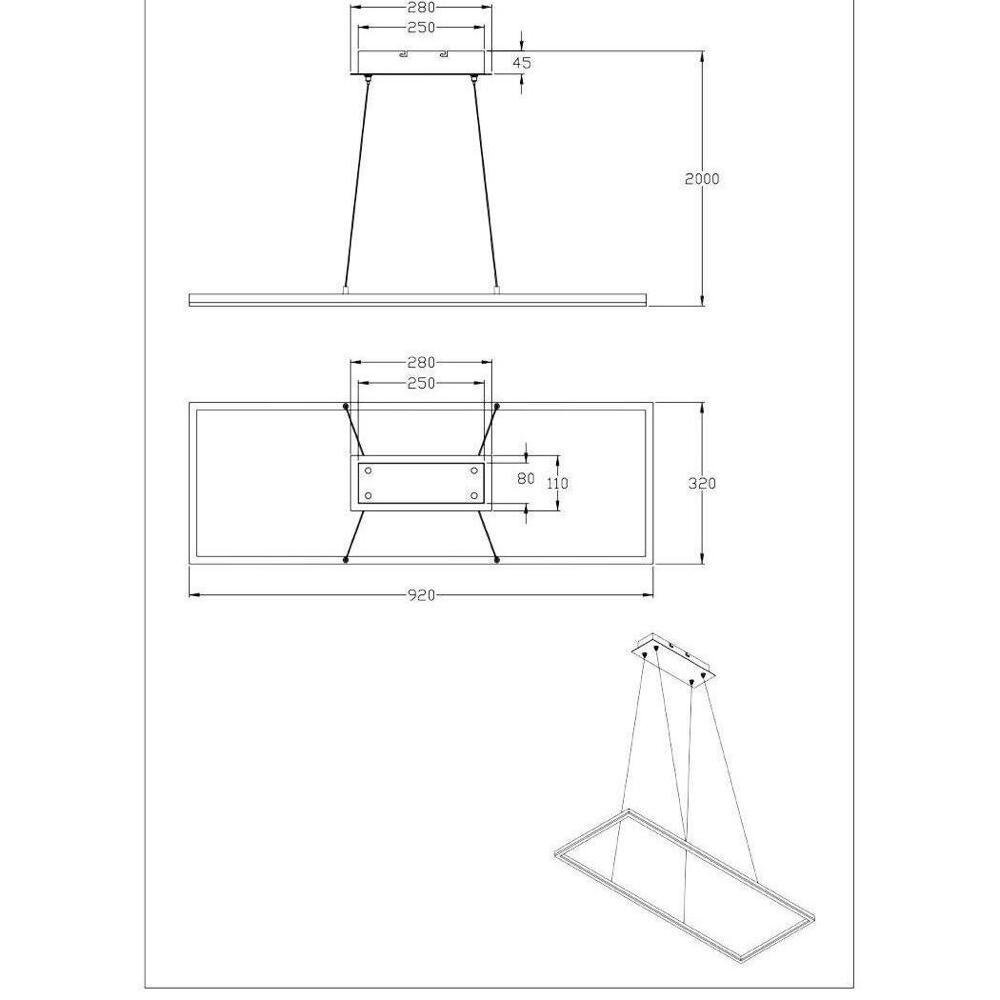 LED Pendelleuchte Bard in Anthrazit 52W 5400lm günstig online kaufen