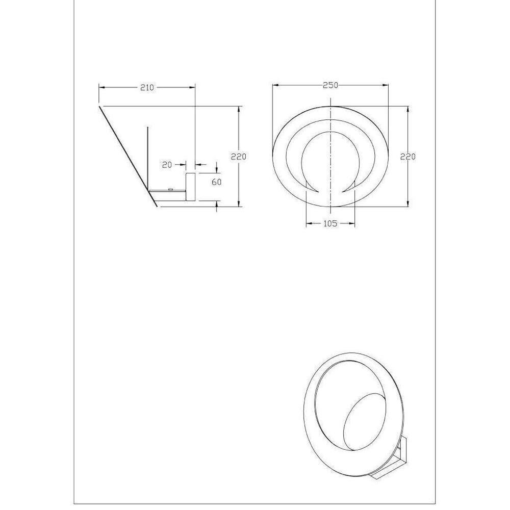 LED Wandleuchte Hector in Schwarz 14W 1680lm günstig online kaufen