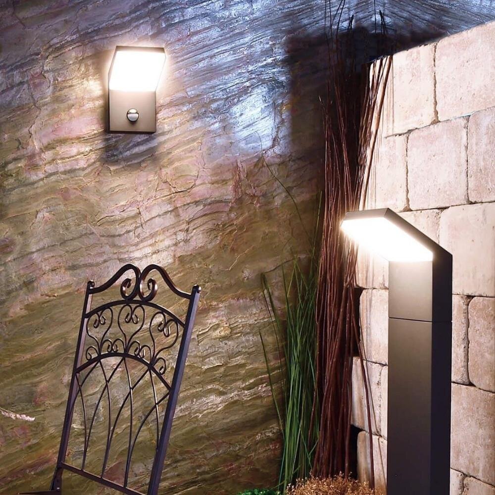 LED Wandleuchte Tucanae in Dunkelgrau 18W 1650lm IP54 günstig online kaufen