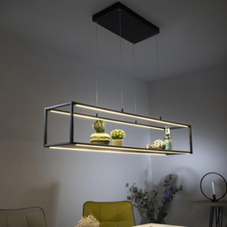 LED Pendelleuchte Contura in Schwarz 4x10,5W 850lm