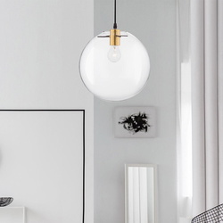 Pendelleuchte Mirale in Transparent und Schwarz E27