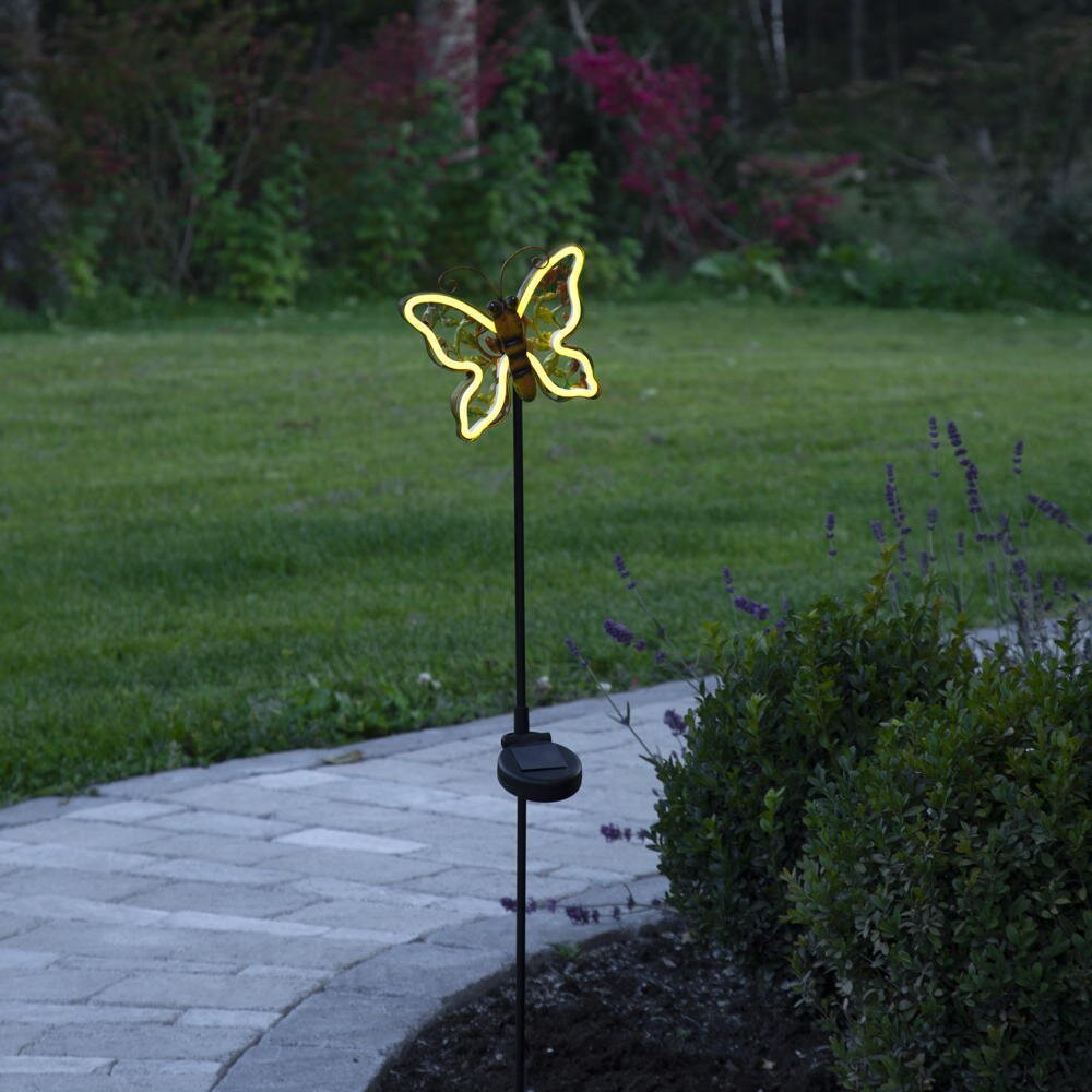 LED Solar Dekoleuchte Linny in Mehrfarbig Schmetterling IP44 mit Dämmerungssensor