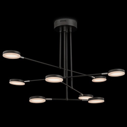 LED Deckenleuchte Fad in Schwarz 8x 48W 2200lm
