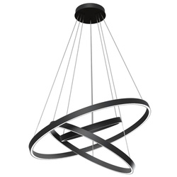 LED Pendelleuchte Rim in Schwarz 115W 6100lm 3-flammig