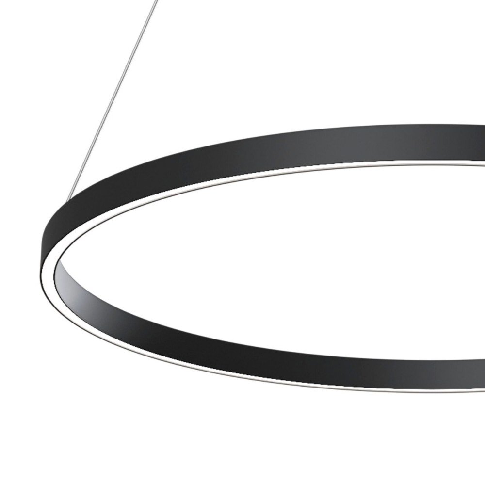 LED Pendelleuchte Rim in Schwarz 51W 1512lm 800mm rund günstig online kaufen