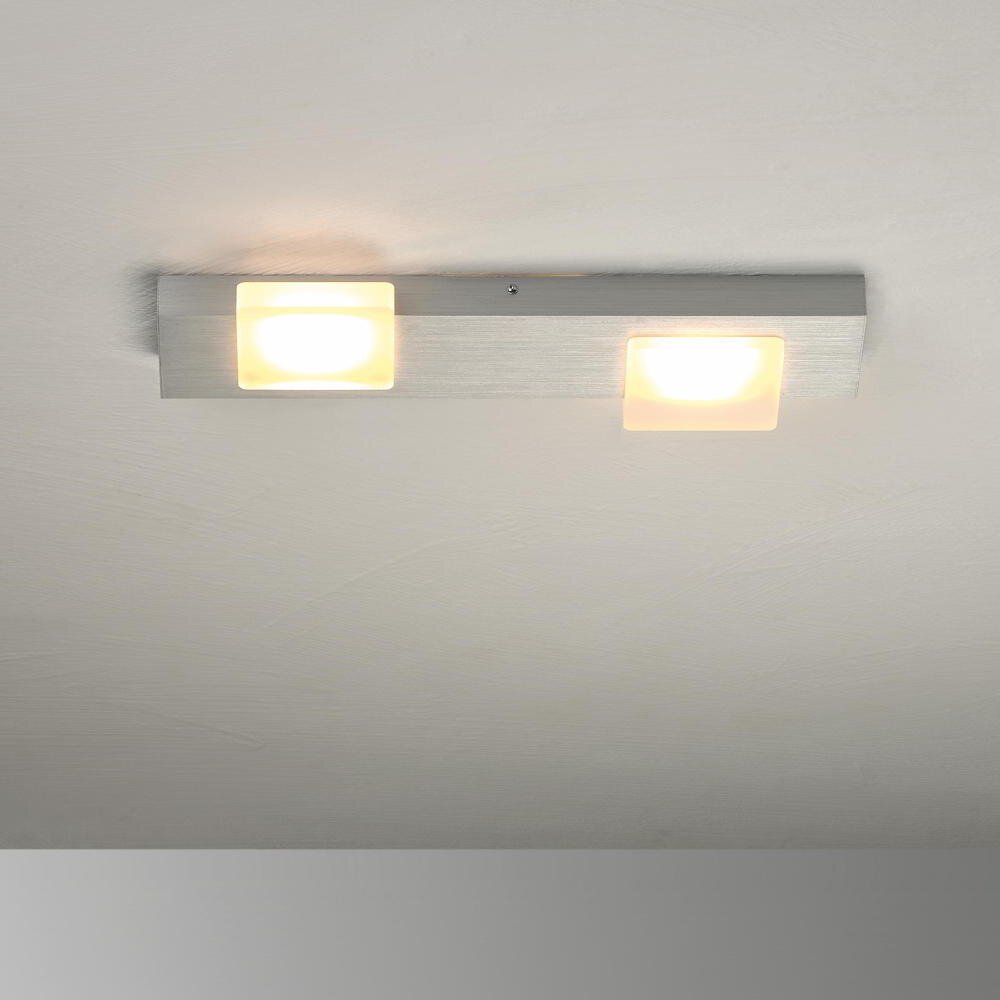 LED Deckenleuchte Lamina in Aluminium-gebürstet 2x 10W 1760lm