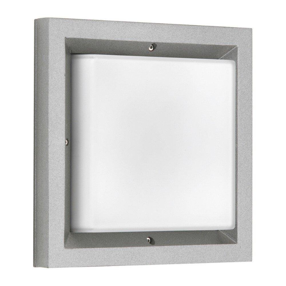 LED Wandleuchte in Silber und Weiß 12W 1200lm IP54 eckig