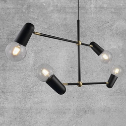 Designer Pendelleuchte Manhattan, E27, schwarz, by...