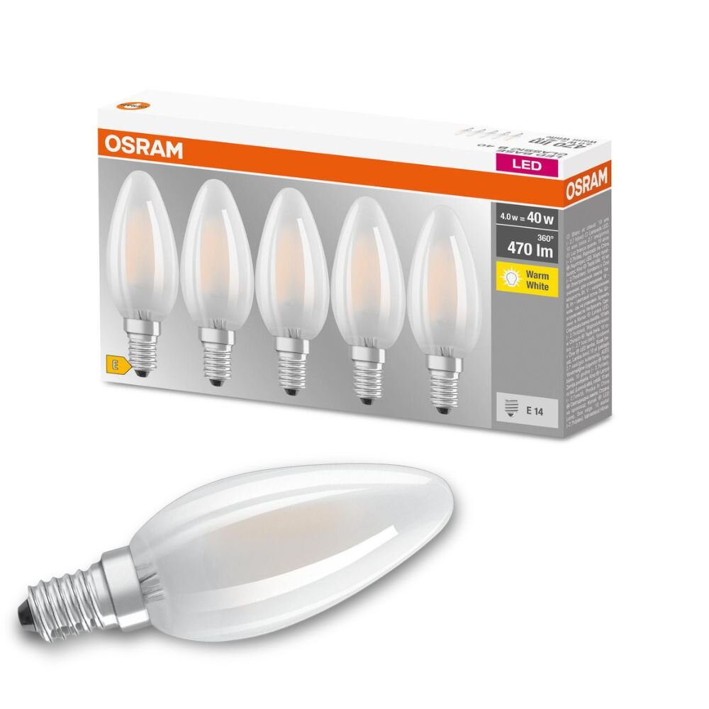 OSRAM LED-Kerzenlampe E14 4W 2.700K 470lm 5er günstig online kaufen