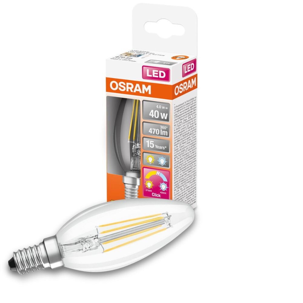 Osram LED-Leuchtmittel E14 Kerzenform 4 W Neutralweiß 470 lm 10 x 3,5 cm (H günstig online kaufen