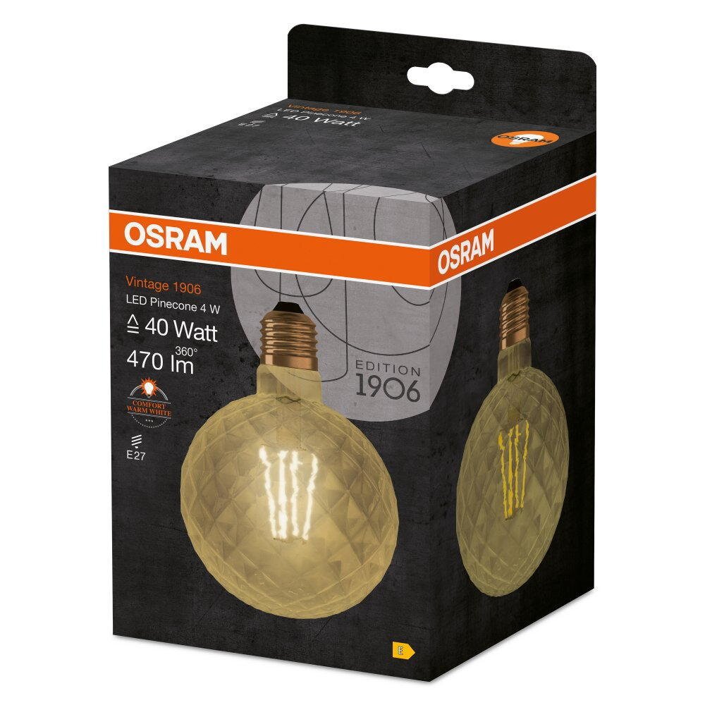 Osram LED-Leuchtmittel E27 Globeform 4 W Extrawarm 470 lm 16,8 x 12,5 cm (H günstig online kaufen