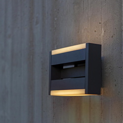 LED Wandleuchte Conroy in Anthrazit 2x 7,5W 1200lm IP54...