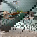 RINGO-Living Samt Barstuhl Keanu in Grün und Schwarz-matt