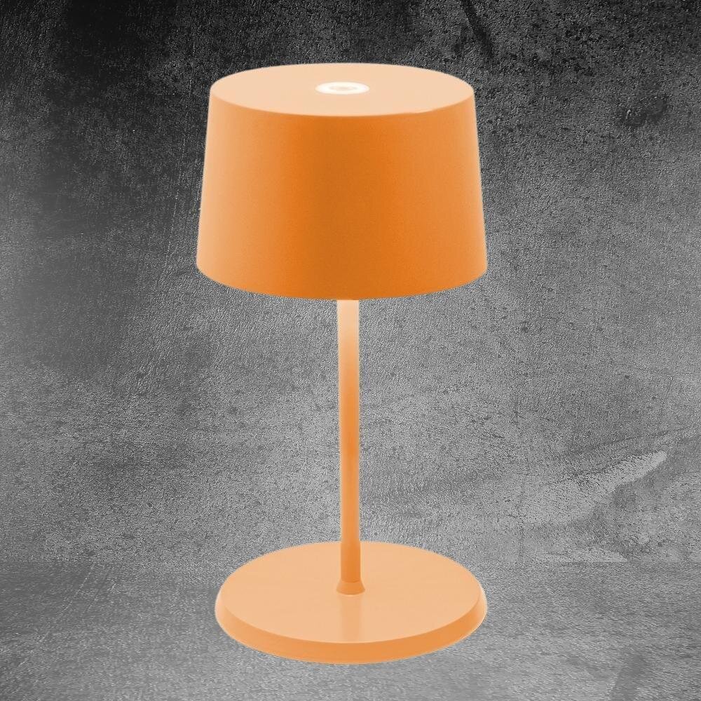 LED Akku Tischleuchte Olivia Mini in Orange 2,2W 150lm IP65 günstig online kaufen