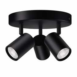 LED Deckenspot RGBW in Schwarz 3x 5W 1035lm