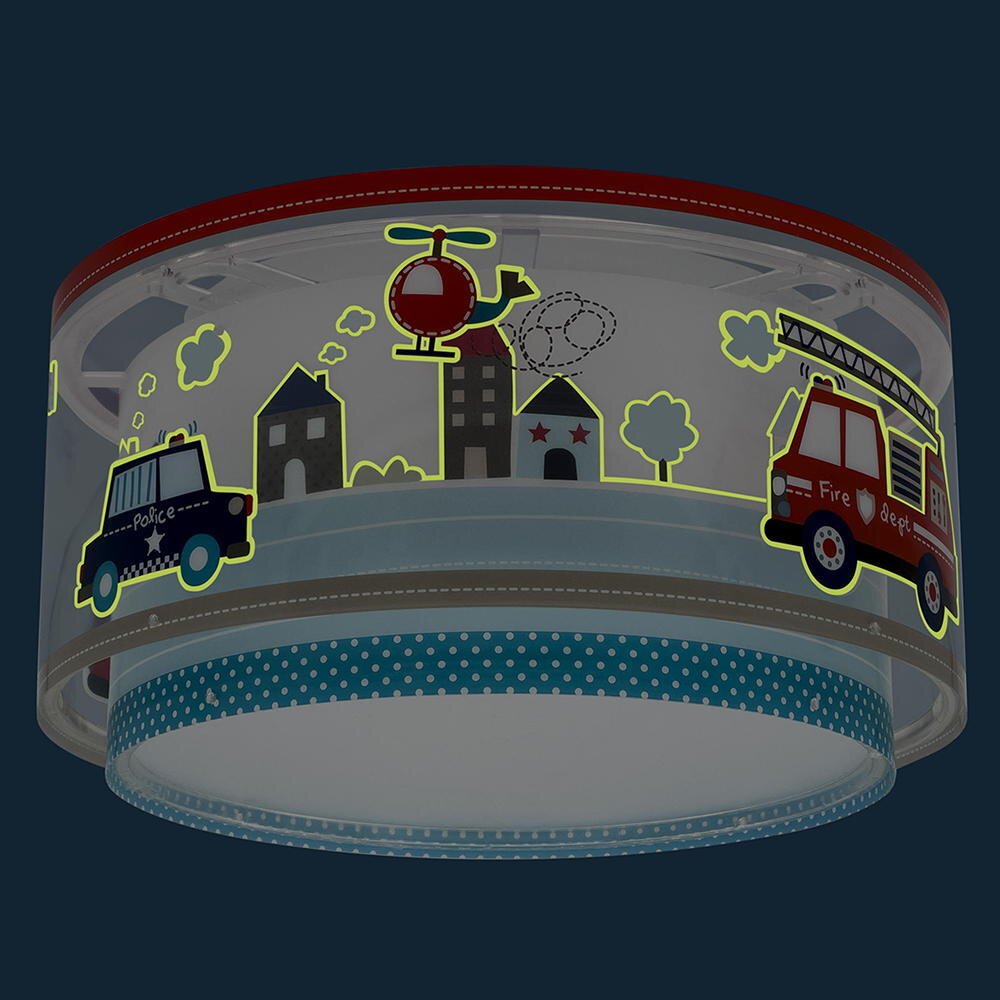 Kinderzimmer Deckenleuchte Police in Mehrfarbig E27 2-flammig günstig online kaufen