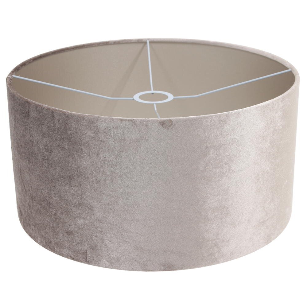 Stehleuchte Prestige Chic in Silber und Taupe E27 400mm günstig online kaufen