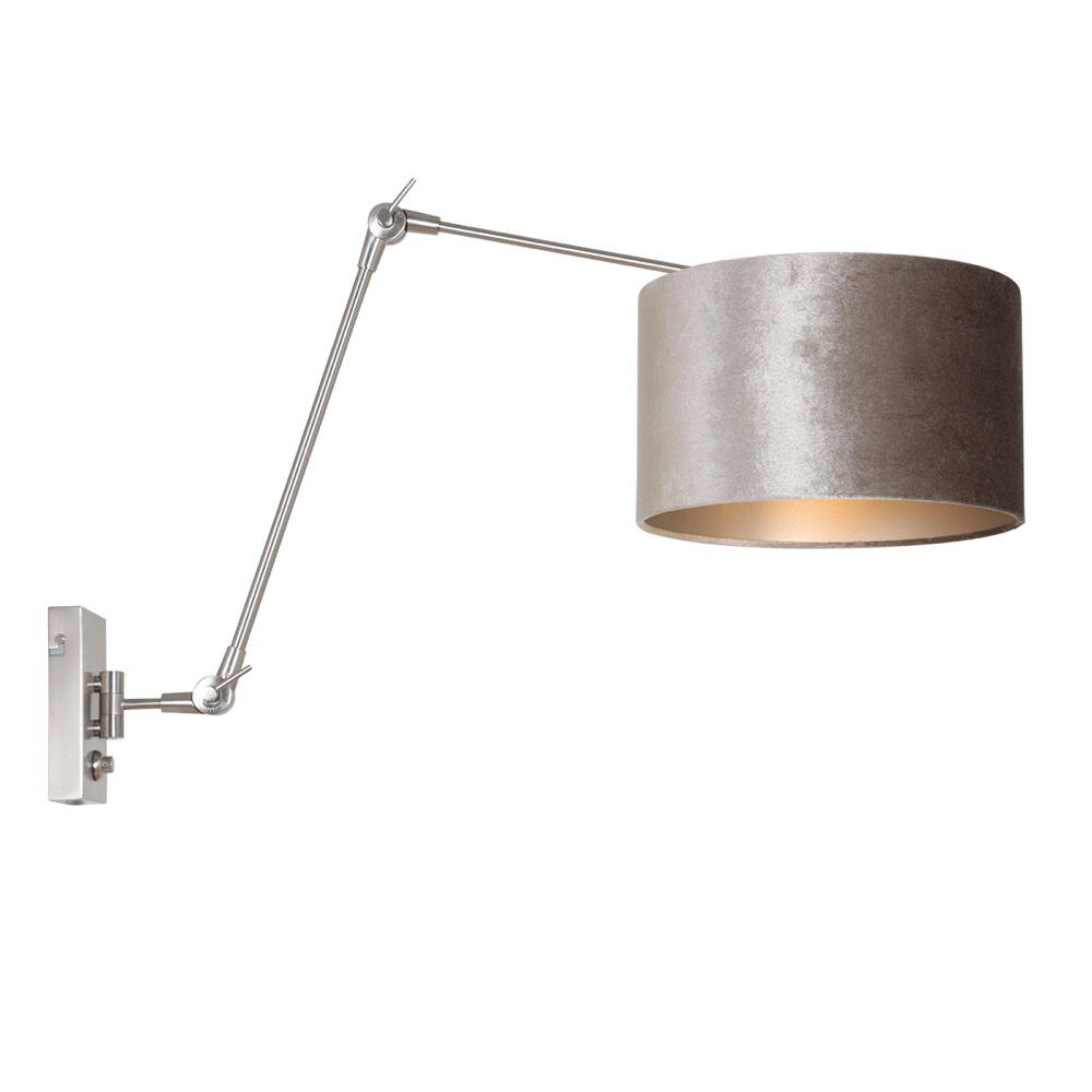 Wandleuchte Prestige Chic in Silber und Taupe E27