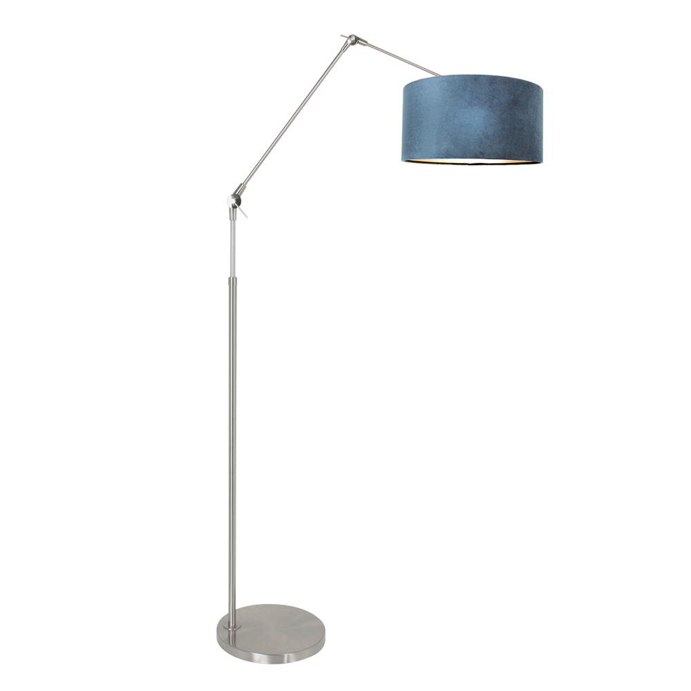 Stehleuchte Prestige Chic in Silber und Blau E27 400mm günstig online kaufen