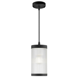Pendelleuchte Coupar in Schwarz E27 IP54