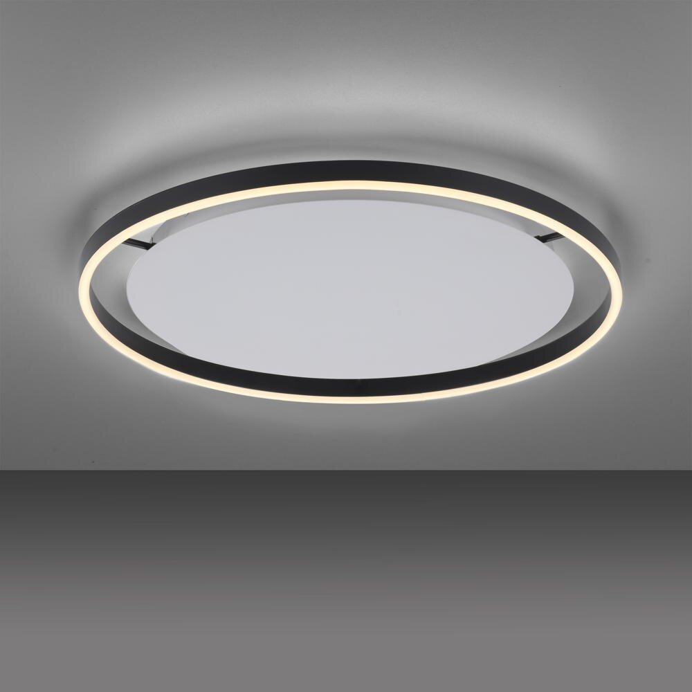 LED Deckenleuchte Ritus in Schwarz 28W 3650lm