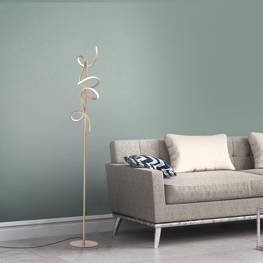 JUST LIGHT Stehlampe »CURLS« LED-Board 1 Stk. Warmweiß LED, dimmbar über Sc günstig online kaufen