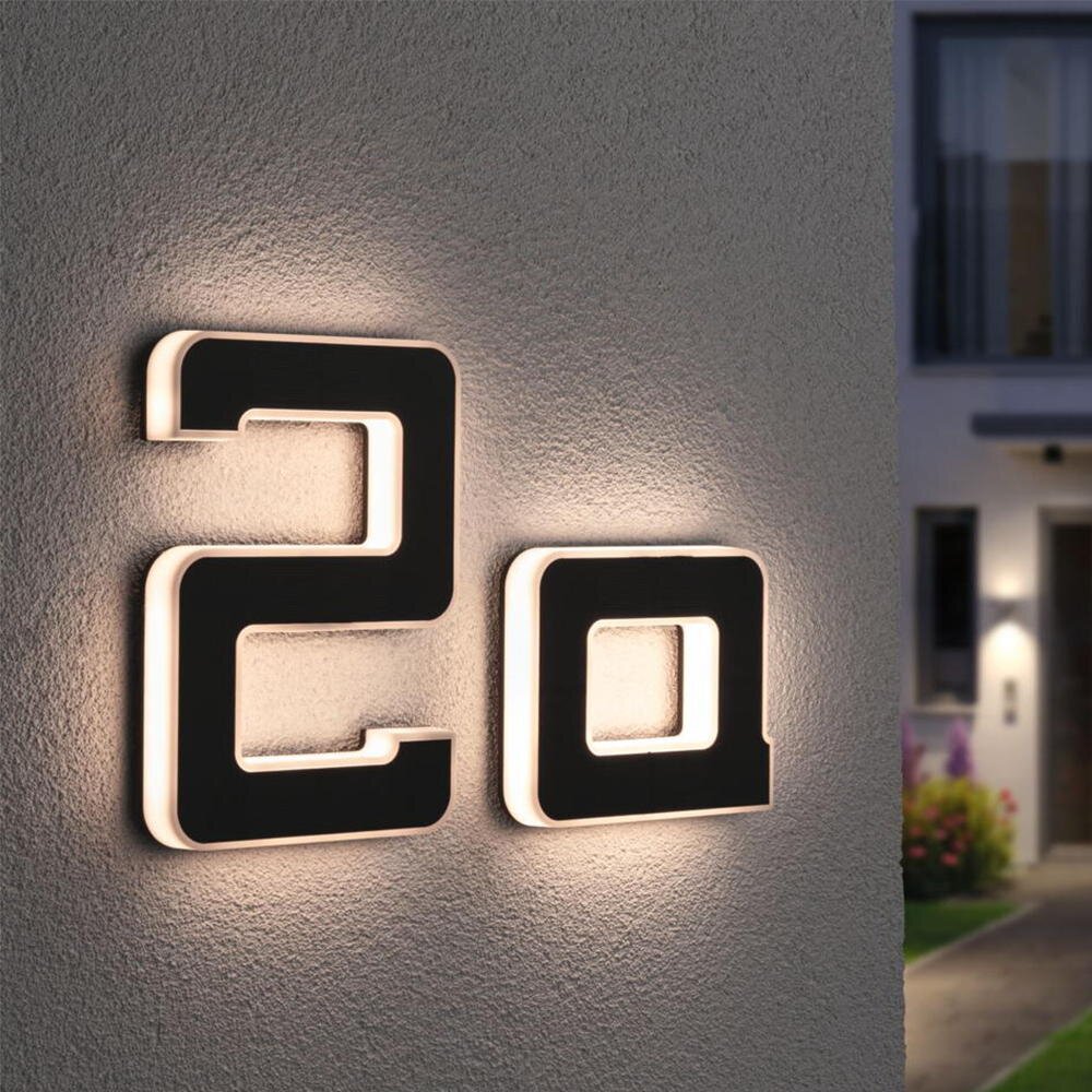 Paulmann Solar Hauseingang LED IP44 dekorativ Schwarz Kunststoff 1-flammig