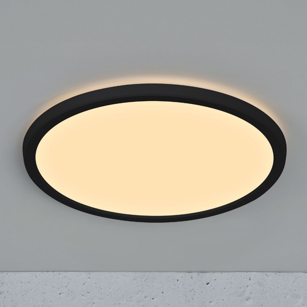 LED Deckenleuchte Oja in Schwarz 15W 1600lm 294mm