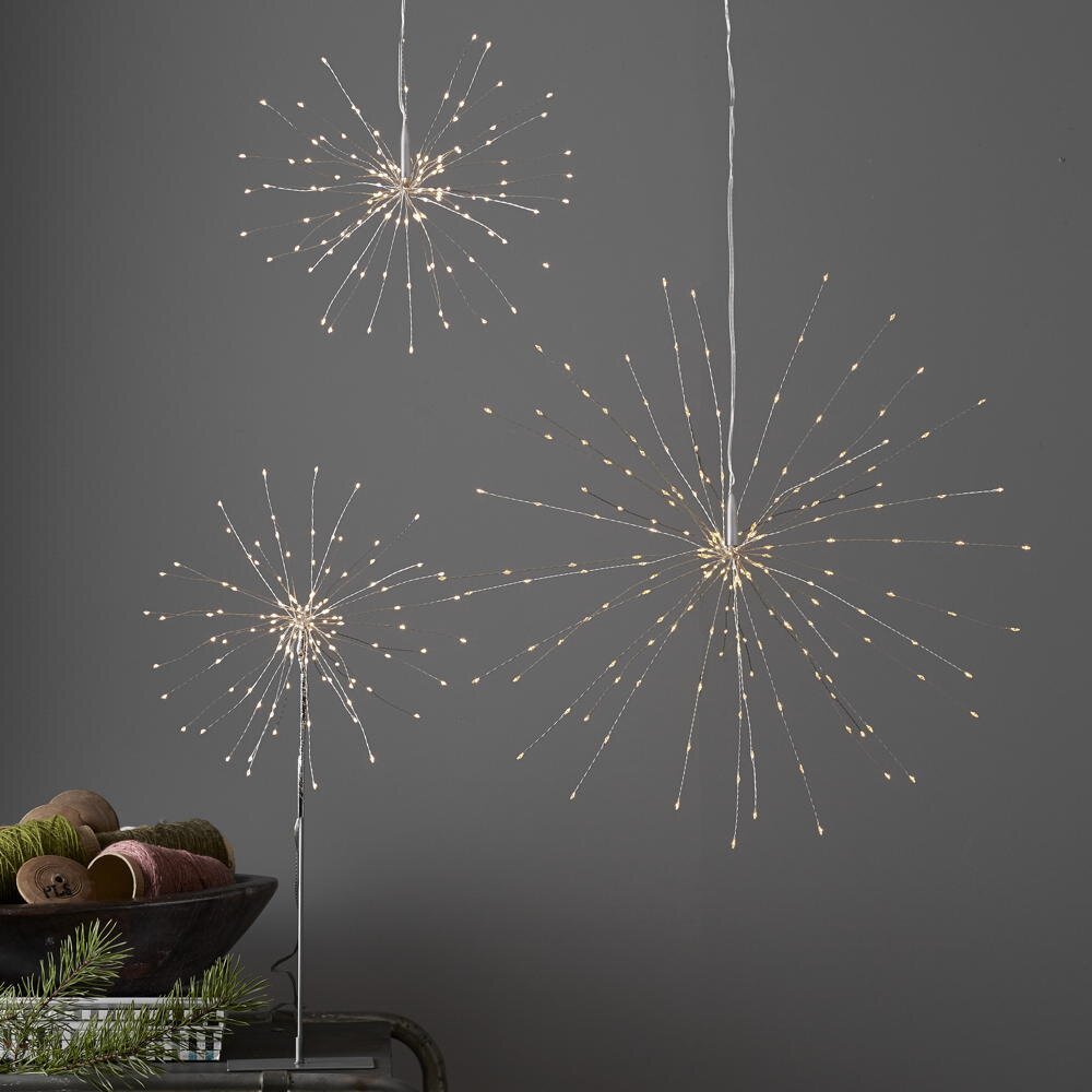 LED Pendelleuchte Firework in Silber 0,6W 260mm günstig online kaufen