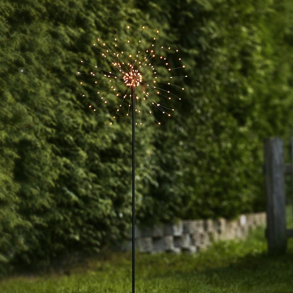 LED Lichtobjekt Firework Outdoor in Schwarz 2,1W 126lm IP44 mit Erdspieß