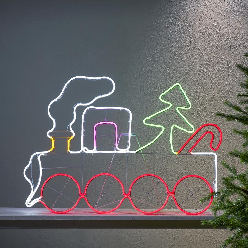 LED Silhouette Neoled Weihnachtszug in Mehrfarbig 21W IP44