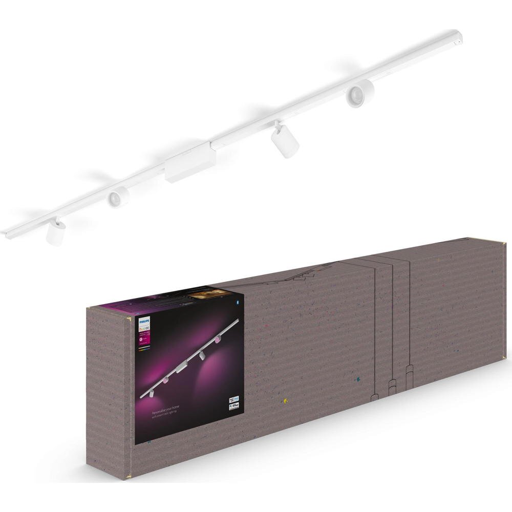 Philips Hue Bluetooth White & Color Ambiance Schienensystem Perifo Spot in Weiß 4x 5,2W 2040lm Starter-Set