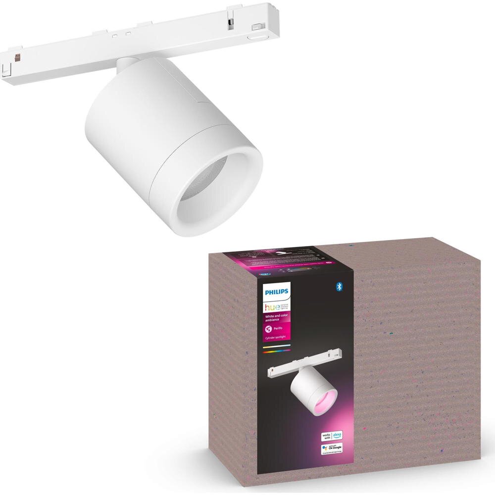 Philips Hue Bluetooth White & Color Ambiance Schienensystem Perifo Spot in Weiß 5,3W 510lm Erweiterung