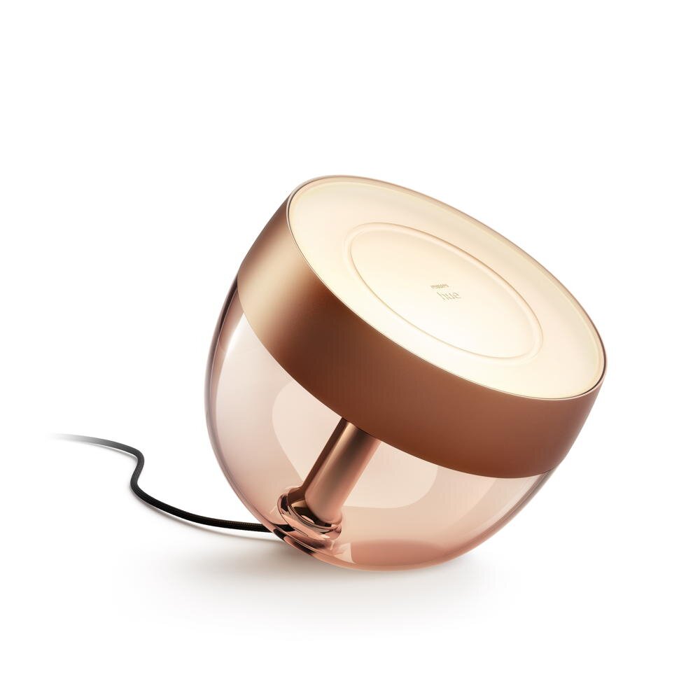 Philips Hue Bluetooth White Ambiance LED Tischleuchte Iris Special Edition in Rosé und Transparent 8,2W 570lm